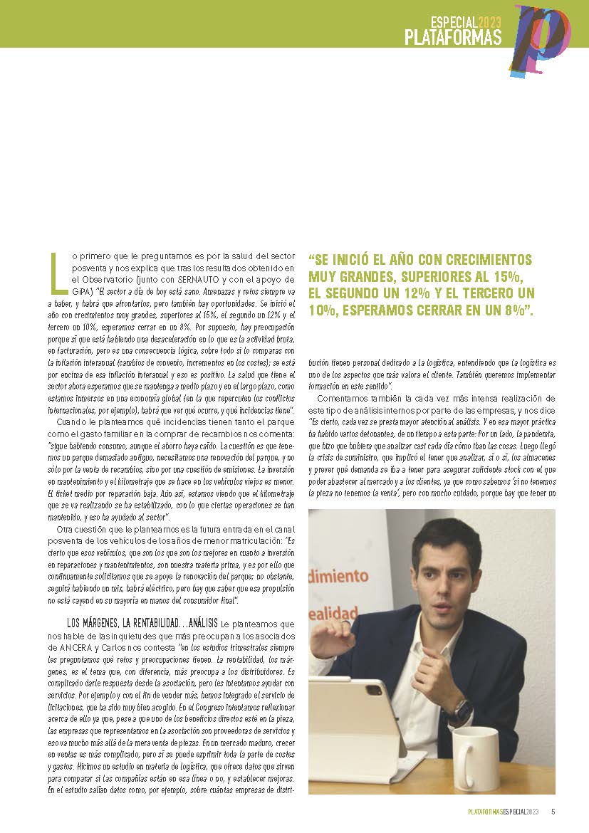 Carlos Martín en especial Mundo Recambio