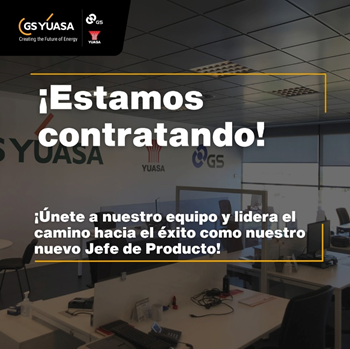 ¡Únete a nuestro equipo como Jefe de Producto y lidera la innovación en GS Yuasa Battery Iberia! Queremos conocerte.